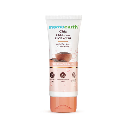 Mamaearth Chia Seed and Ceramides Oil-Free Face Wash for a Hydrated Glow