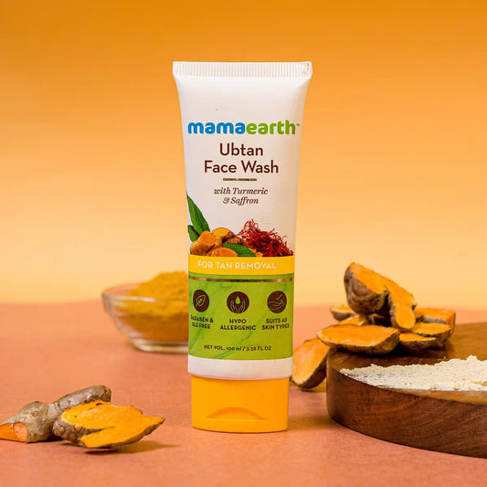 Mamaearth Ubtan Face Wash With Turmeric & Saffron For Tan Removal